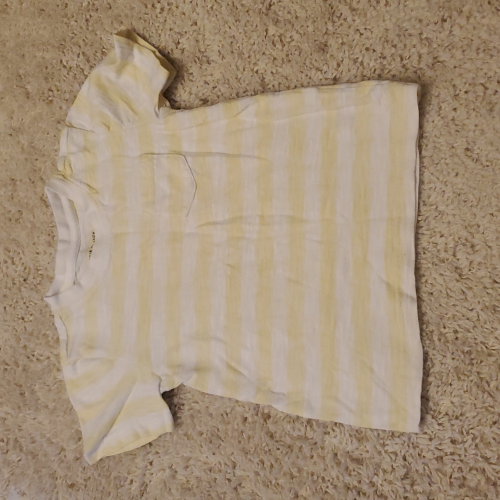 5 For $25 Janie And Jack Striped Kids T-Shirt Size 3 Yellow White